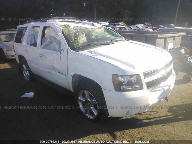 1GNFK23029R221191 - 2009 CHEVROLET TAHOE K1500 LT WHITE photo 1