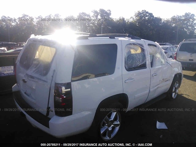 1GNFK23029R221191 - 2009 CHEVROLET TAHOE K1500 LT WHITE photo 4