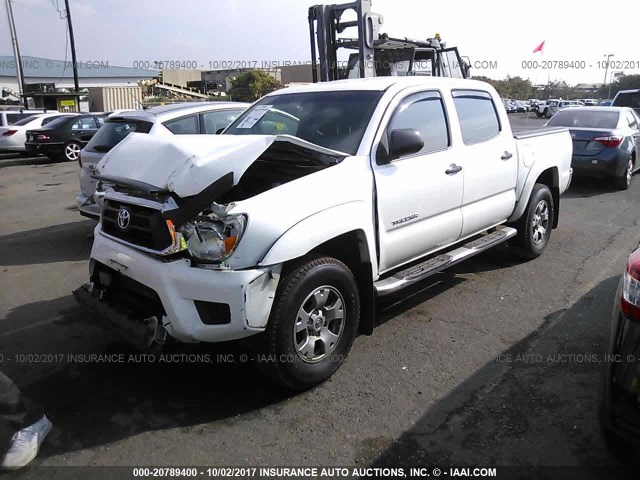 5TFJX4GN1CX014106 - 2012 TOYOTA TACOMA DOUBLE CAB თეთრი ფოტო 2