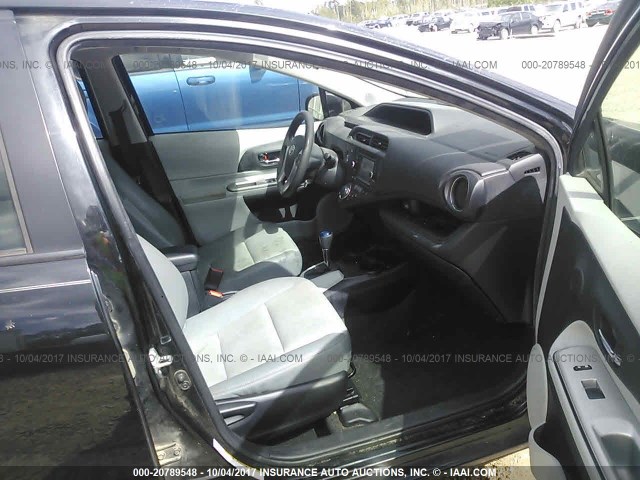 JTDKDTB33C1525039 - 2012 TOYOTA PRIUS C BLACK photo 5