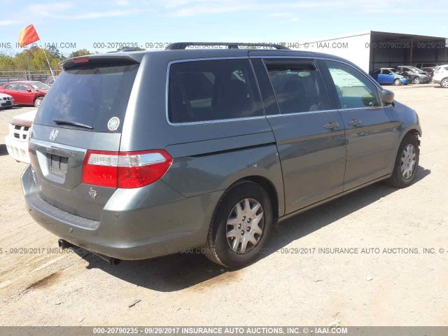 5FNRL38827B117066 - 2007 HONDA ODYSSEY TOURING GRAY photo 4