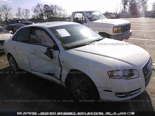 WAUDF78E76A111444 - 2006 AUDI A4 2.0T QUATTRO WHITE photo 1