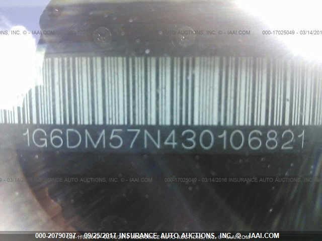 1G6DM57N430106821 - 2003 CADILLAC CTS WHITE photo 9