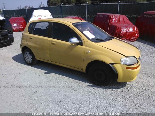 KL1TD66647B735392 - 2007 CHEVROLET AVEO LS YELLOW photo 1
