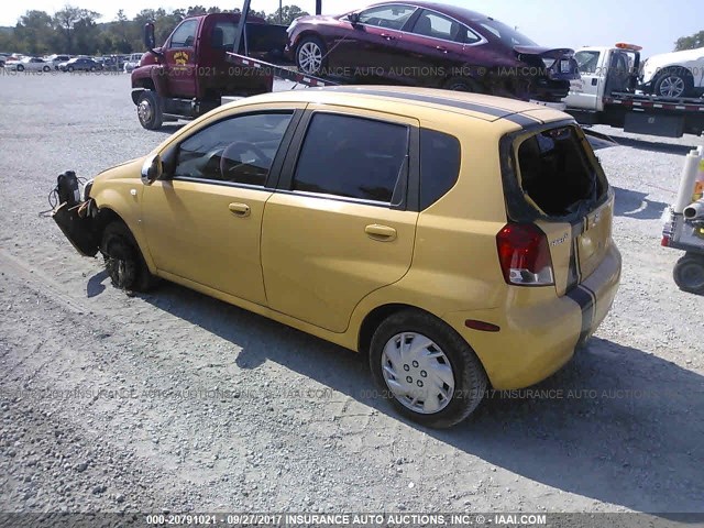 KL1TD66647B735392 - 2007 CHEVROLET AVEO LS YELLOW photo 3