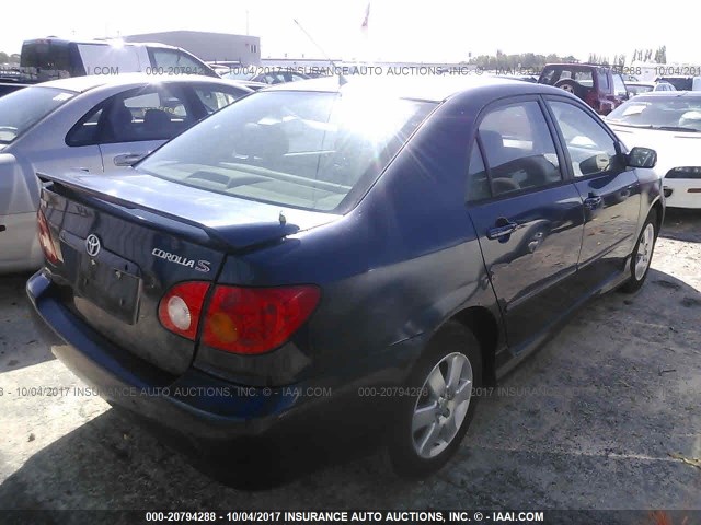 1NXBR32E64Z300029 - 2004 TOYOTA COROLLA CE/LE/S BLUE photo 4