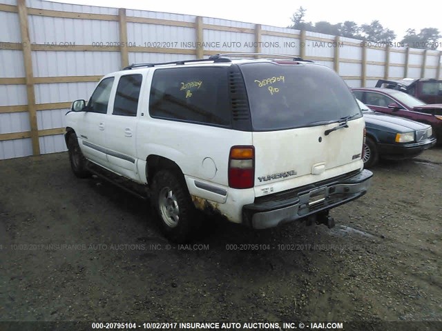 3GKFK16ZX2G229658 - 2002 GMC YUKON XL K1500 WHITE photo 3