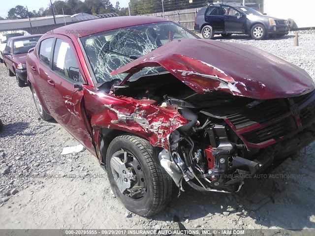 1B3LC46B59N509684 - 2009 DODGE AVENGER SE/SXT RED photo 1