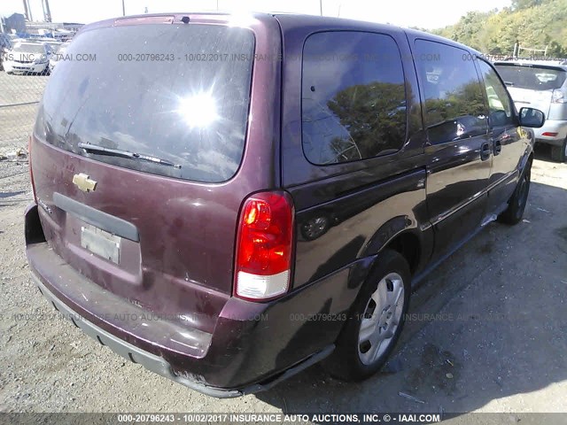 1GNDV23148D136002 - 2008 CHEVROLET UPLANDER LS PURPLE photo 4