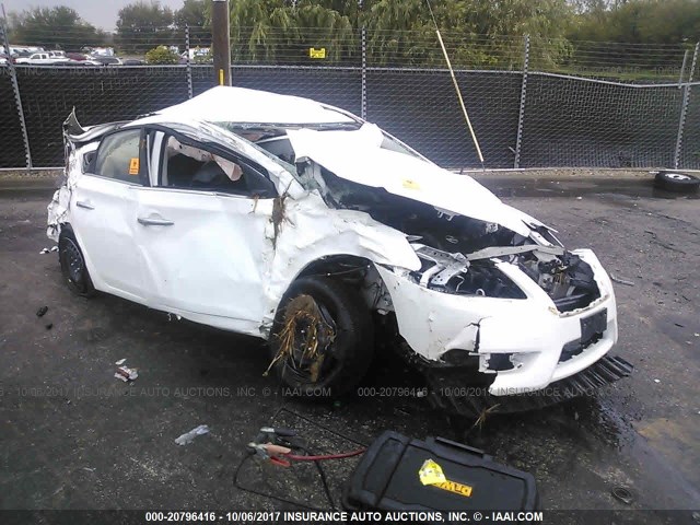 3N1AB7APXEY327959 - 2014 NISSAN SENTRA S/SV/SR/SL WHITE photo 1