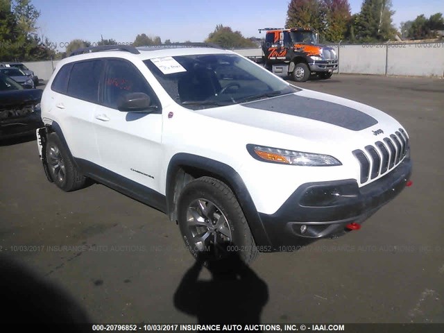 1C4PJMBB4GW219696 - 2016 JEEP CHEROKEE TRAILHAWK WHITE photo 1