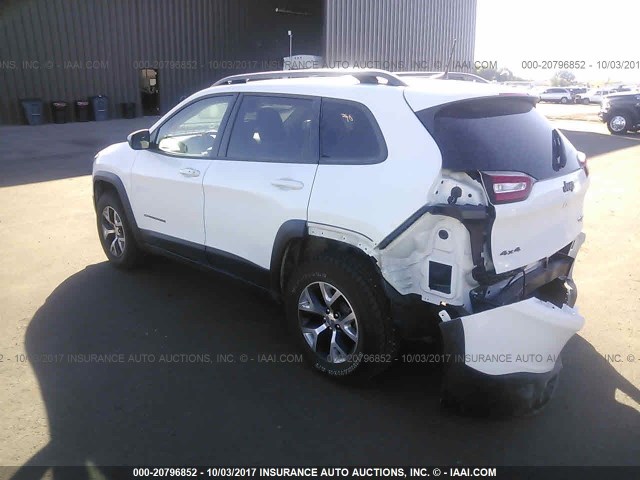 1C4PJMBB4GW219696 - 2016 JEEP CHEROKEE TRAILHAWK 白色 照片 3