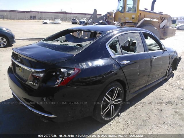 1HGCR2F55HA243828 - 2017 HONDA ACCORD SPORT 黑色 照片 4