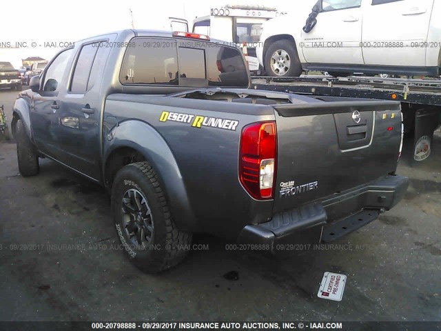 1N6AD0ER8GN724710 - 2016 NISSAN FRONTIER S/SV/SL/PRO-4X GRAY photo 3