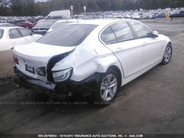 WBAXH5C54DD113148 - 2013 BMW 528 XI WHITE photo 4