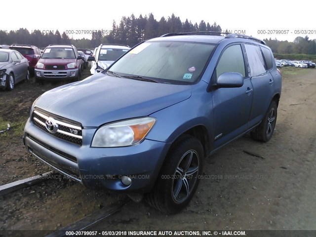 JTMBK31V185046224 - 2008 TOYOTA RAV4 LIMITED BLUE photo 2