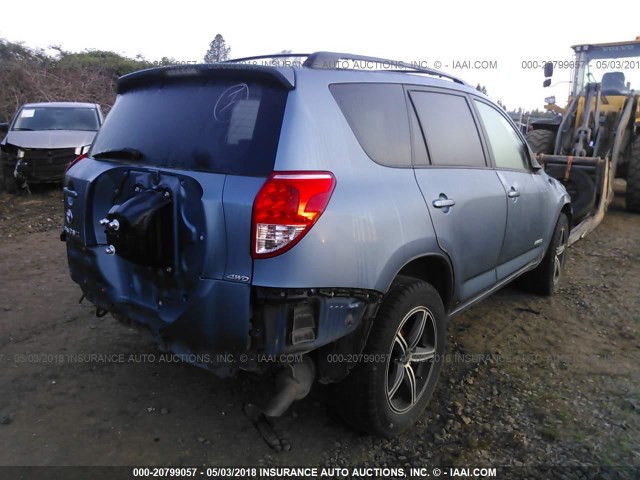 JTMBK31V185046224 - 2008 TOYOTA RAV4 LIMITED BLUE photo 4