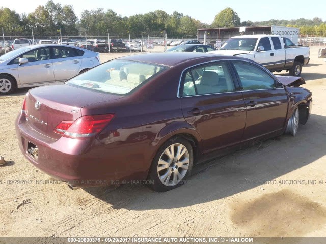 4T1BK36B38U306462 - 2008 TOYOTA AVALON XL/XLS/TOURING/LIMITED BURGUNDY photo 4