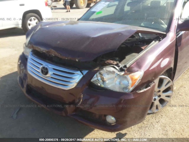 4T1BK36B38U306462 - 2008 TOYOTA AVALON XL/XLS/TOURING/LIMITED BURGUNDY photo 6