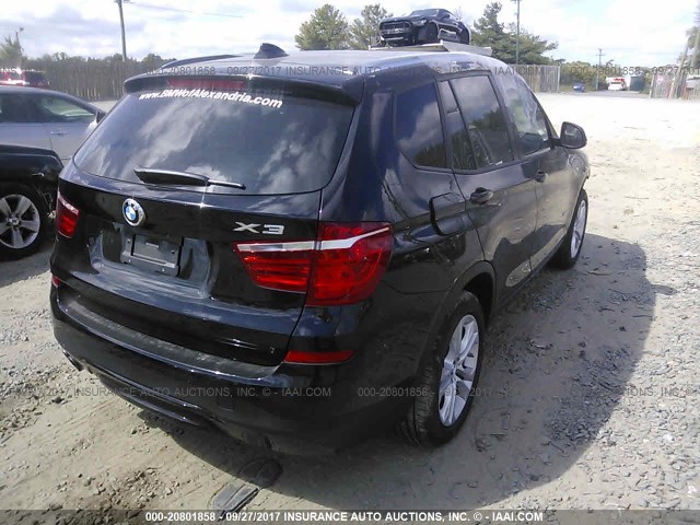 5UXWX7C57H0U42595 - 2017 BMW X3 XDRIVE35I BLACK photo 4