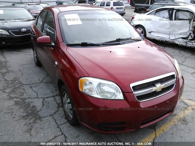 KL1TD566X7B147765 - 2007 CHEVROLET AVEO LS RED photo 1