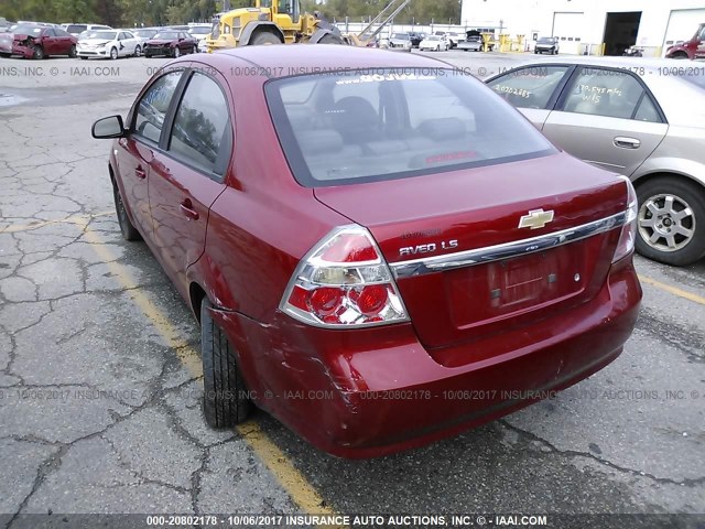 KL1TD566X7B147765 - 2007 CHEVROLET AVEO LS RED photo 3