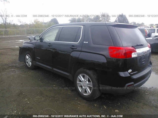 2GKALMEK3C6158202 - 2012 GMC TERRAIN SLE BLACK photo 3