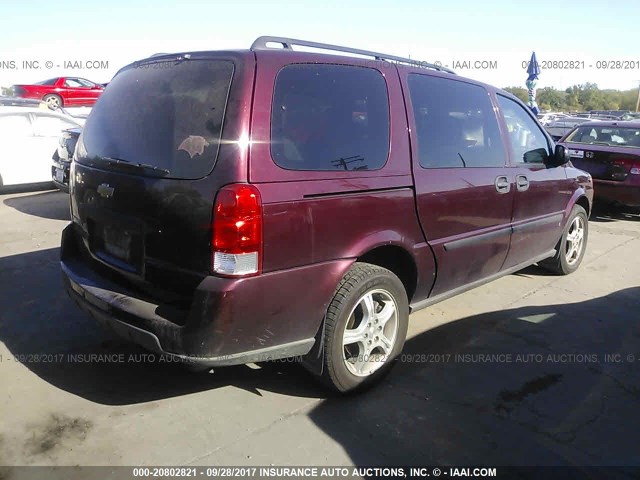 1GNDV23108D199274 - 2008 CHEVROLET UPLANDER LS Շագանակագույն լուսանկար 4