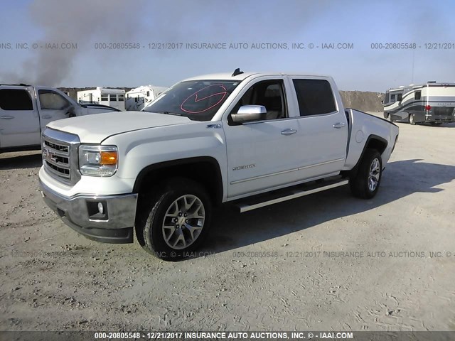 3GTU2VEC5FG503913 - 2015 GMC SIERRA K1500 SLT WHITE photo 2