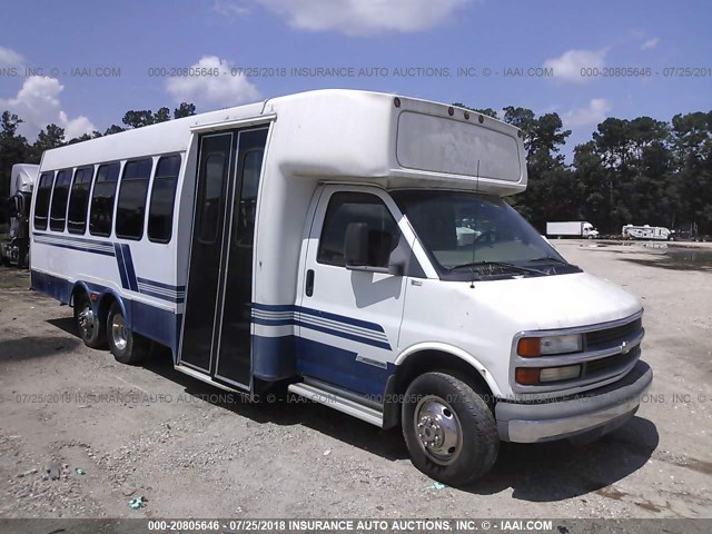 1GBJG31J7Y1279840 - 2000 CHEVROLET EXPRESS G3500  WHITE photo 1