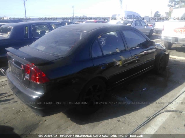 1HGES16355L014524 - 2005 HONDA CIVIC DX VP BLACK photo 4