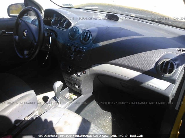 KL1TD56667B058615 - 2007 CHEVROLET AVEO LS YELLOW photo 5