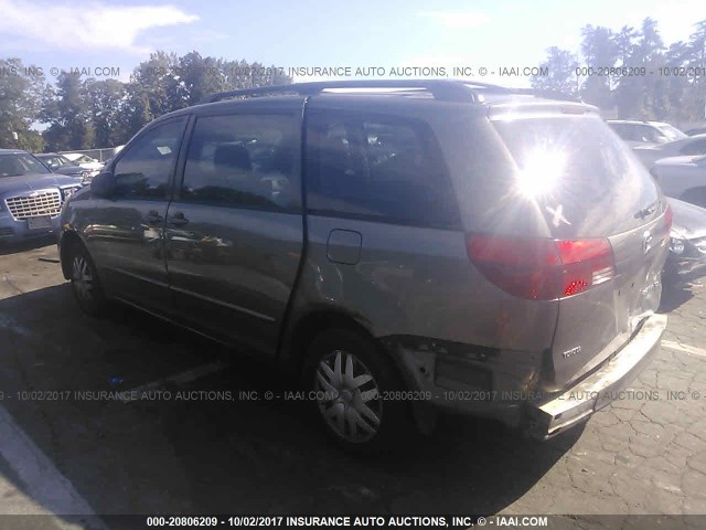 5TDZA23C95S385777 - 2005 TOYOTA SIENNA CE/LE GRAY photo 3