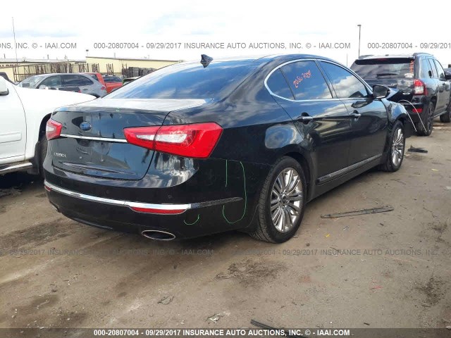 KNALN4D75E5139402 - 2014 KIA CADENZA PREMIUM/LIMITED BLACK photo 4