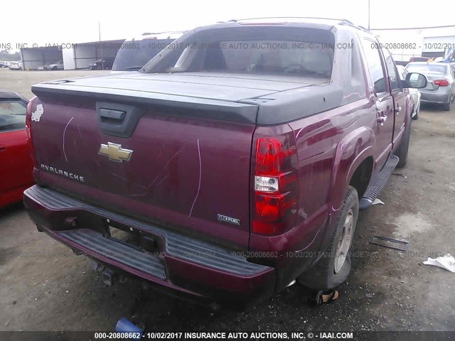 3GNEC12057G264277 - 2007 CHEVROLET AVALANCHE C1500 BURGUNDY photo 4