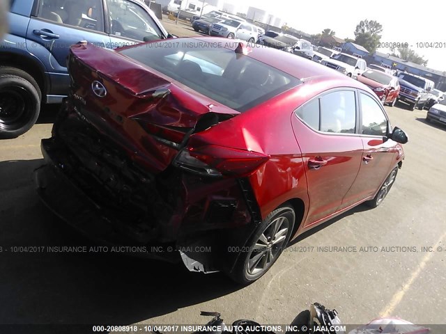 5NPD84LF2HH135433 - 2017 HYUNDAI ELANTRA SE/VALUE/LIMITED RED photo 4