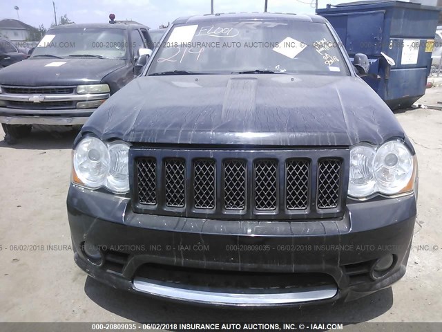 1J8HR783X8C221964 - 2008 JEEP GRAND CHEROKEE SRT-8 BLACK photo 6