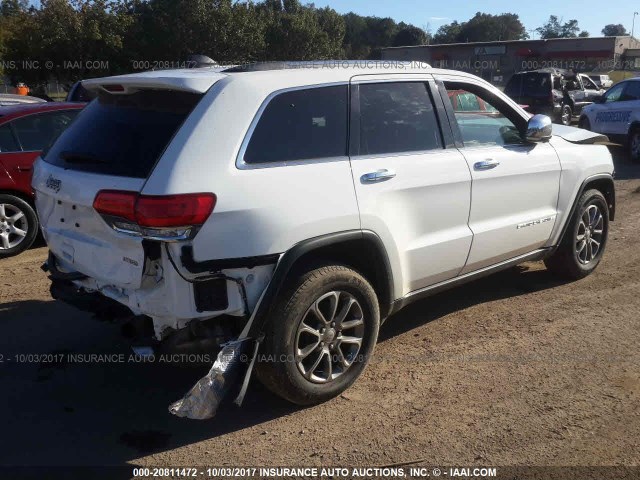 1C4RJFBG5FC141025 - 2015 JEEP GRAND CHEROKEE LIMITED WHITE photo 4