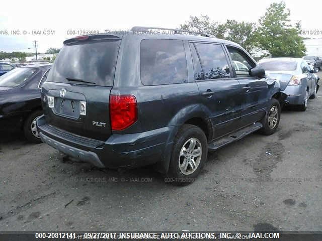 2HKYF18593H572697 - 2003 HONDA PILOT EXL GRAY photo 4