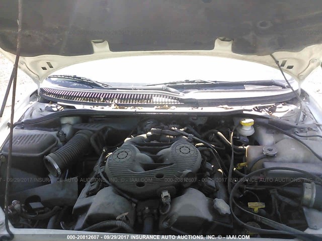 2B3HD46R54H636047 - 2004 DODGE INTREPID SE WHITE photo 10