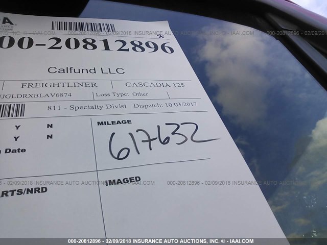 1FUJGLDRXBLAV6874 - 2011 FREIGHTLINER CASCADIA 125  Unknown photo 6