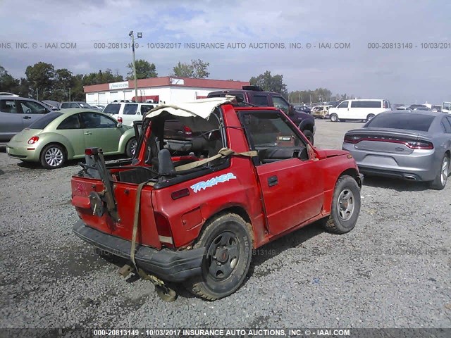 2CNBE18U4S6929587 - 1995 GEO TRACKER RED photo 4