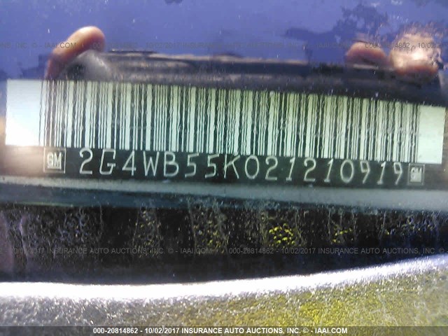 2G4WB55K021210919 - 2002 BUICK REGAL LS TAN photo 9