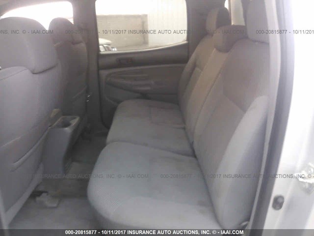 5TEMU52N95Z120267 - 2005 TOYOTA TACOMA DOUBLE CAB LONG BED SILVER photo 8