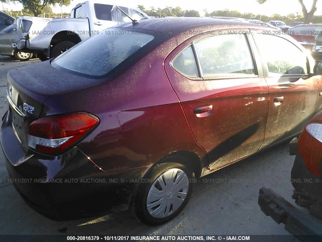 ML32F3FJ6HHF11093 - 2017 MITSUBISHI MIRAGE G4 ES იასამნისფერი ფოტო 4