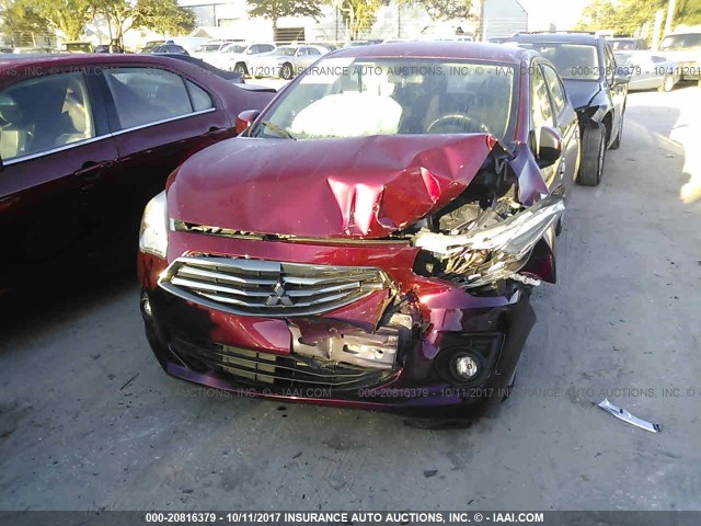 ML32F3FJ6HHF11093 - 2017 MITSUBISHI MIRAGE G4 ES იასამნისფერი ფოტო 6