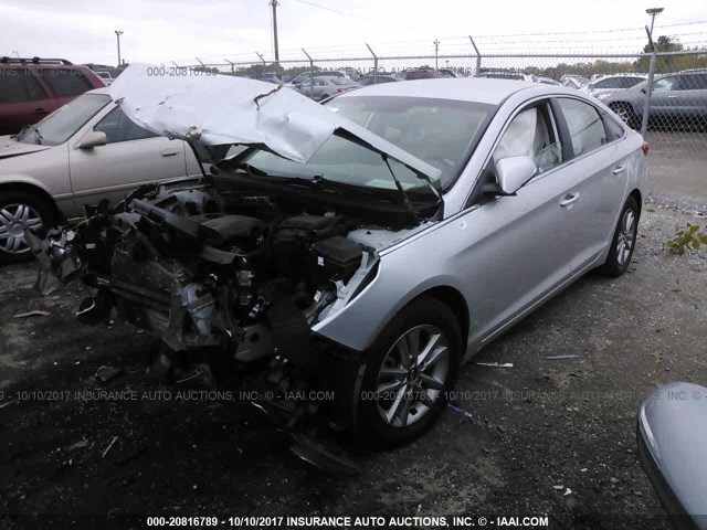 5NPE24AA2FH161329 - 2015 HYUNDAI SONATA ECO SILVER photo 2