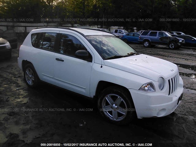 1J4FT47B19D134404 - 2009 JEEP COMPASS SPORT WHITE photo 1