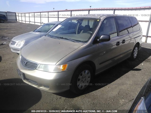 2HKRL1852YH565563 - 2000 HONDA ODYSSEY LX TAN photo 2