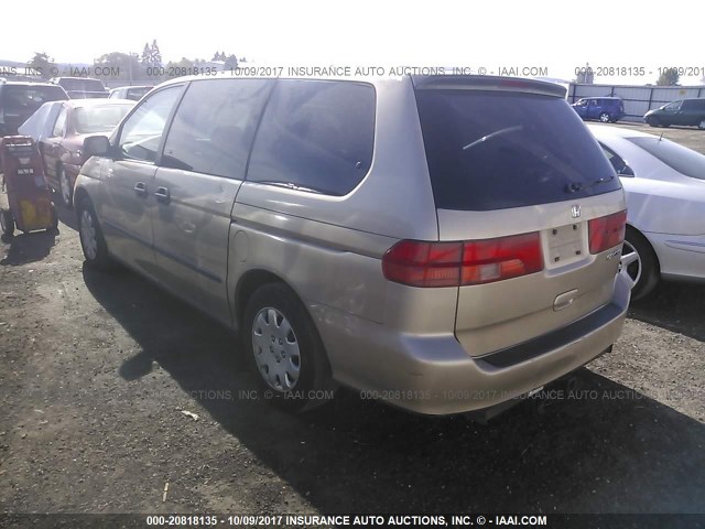 2HKRL1852YH565563 - 2000 HONDA ODYSSEY LX TAN photo 3